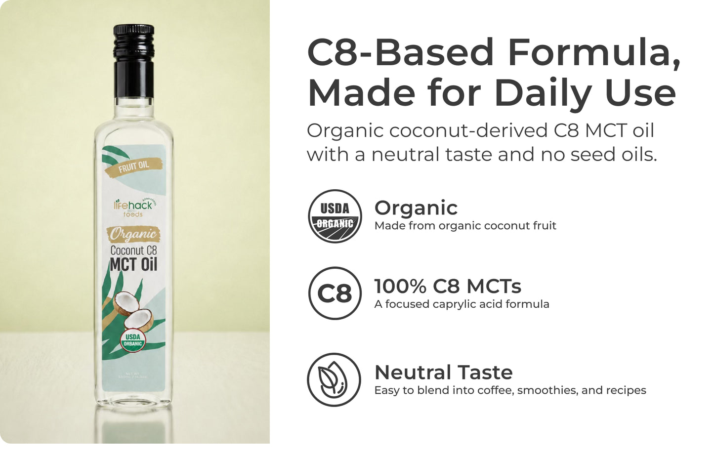 Organic Coconut C8 MCT Oil