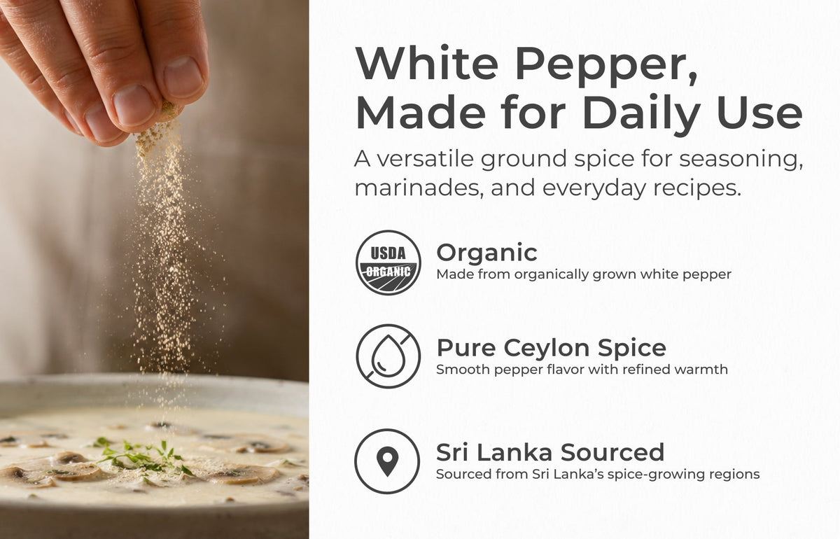 Organic White Pepper Ground