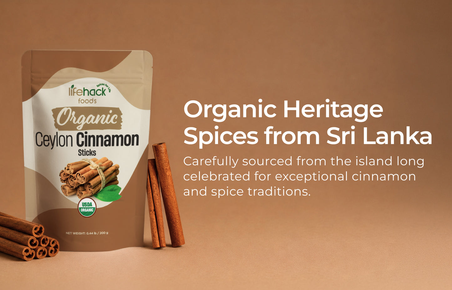 Organic Ceylon Cinnamon Sticks