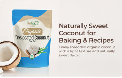 Organic Desiccated Coconut Fine Cut