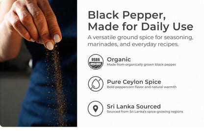 Organic Black Pepper Ground