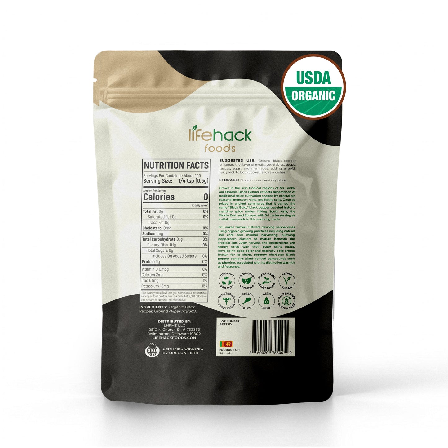 Organic Black Pepper Ground
