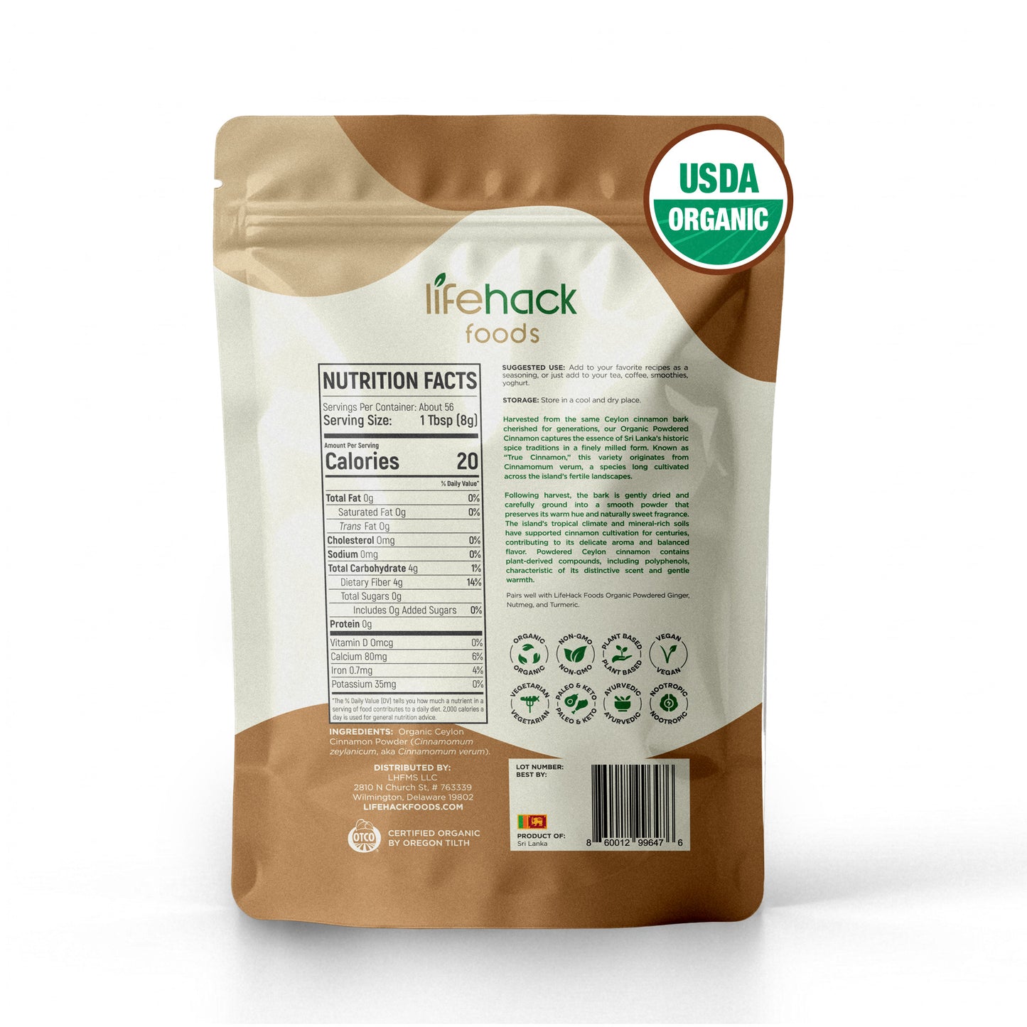 Organic Powdered Ceylon True Cinnamon