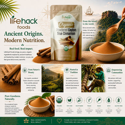 Organic Powdered Ceylon True Cinnamon