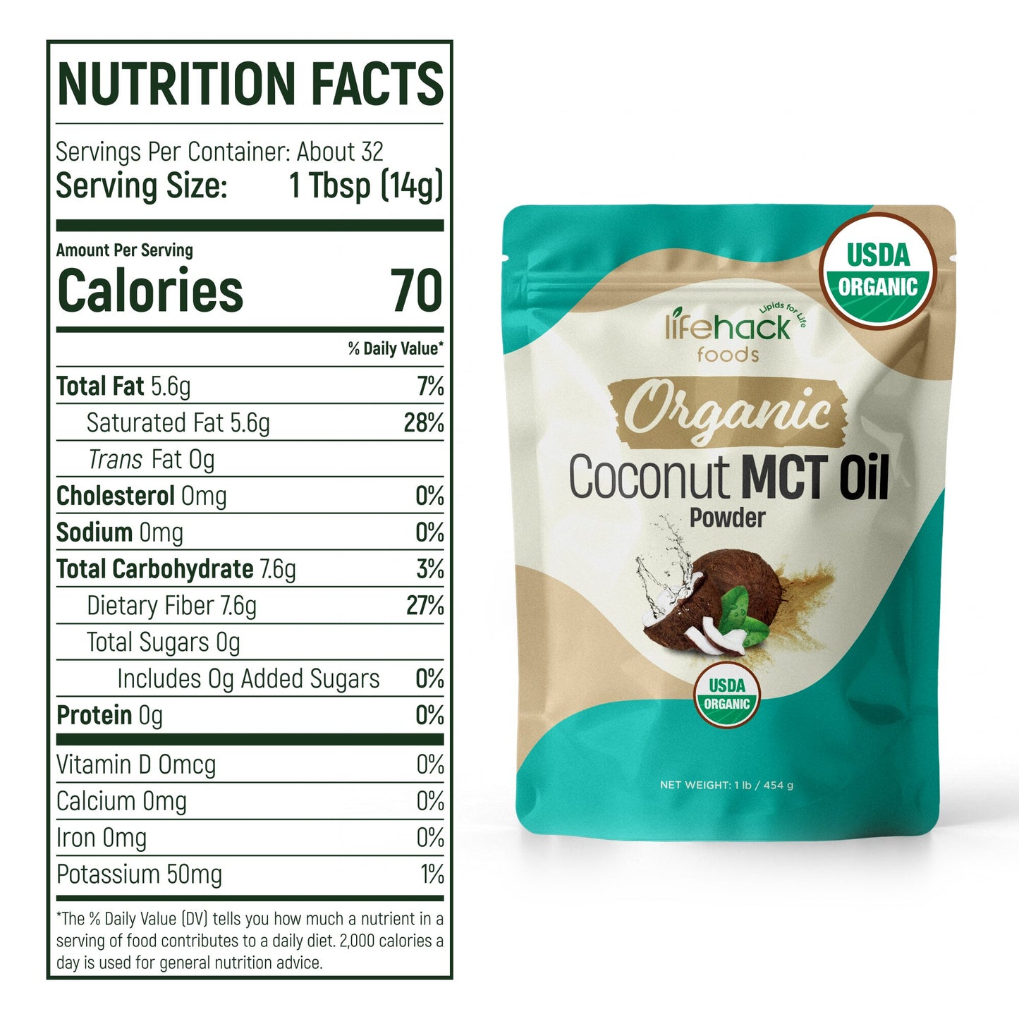 Organic Coconut MCT Oil Powder
