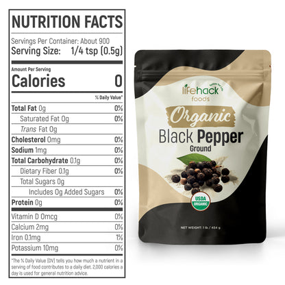 Organic Black Pepper Ground