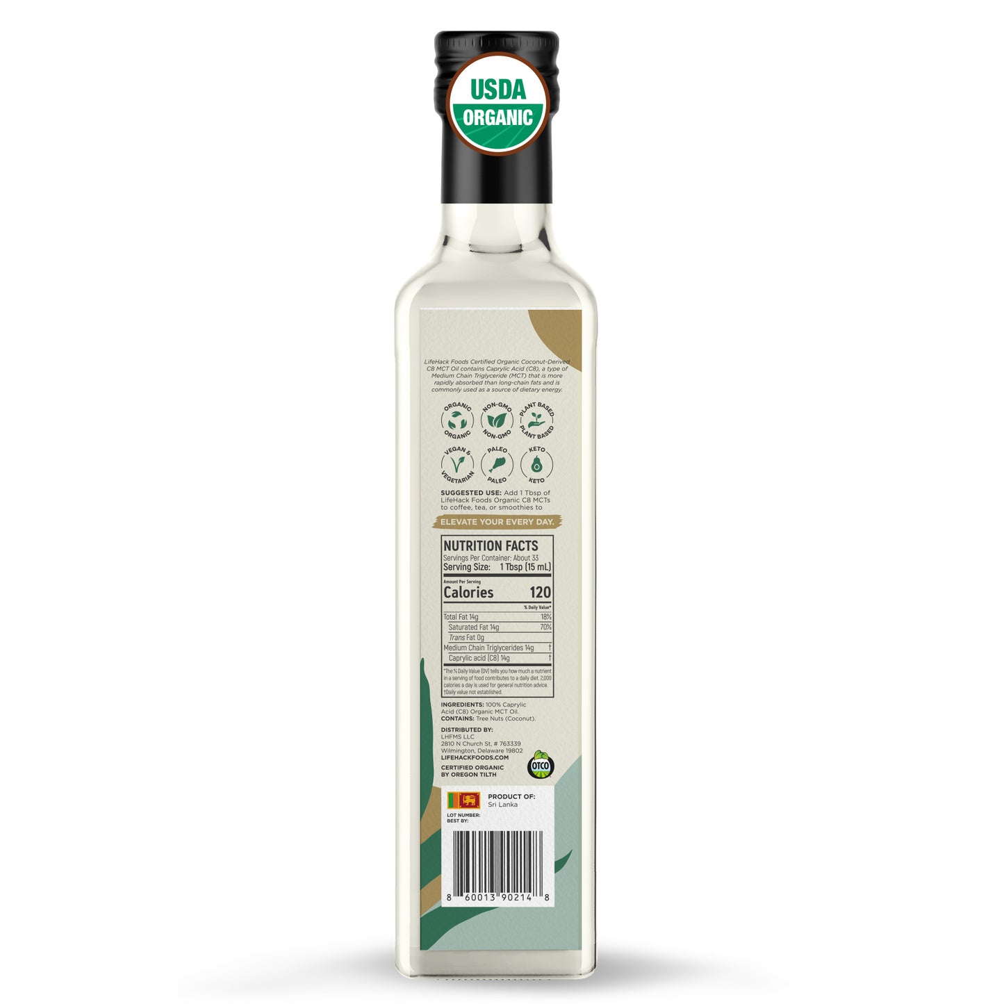 Organic Coconut C8 MCT Oil