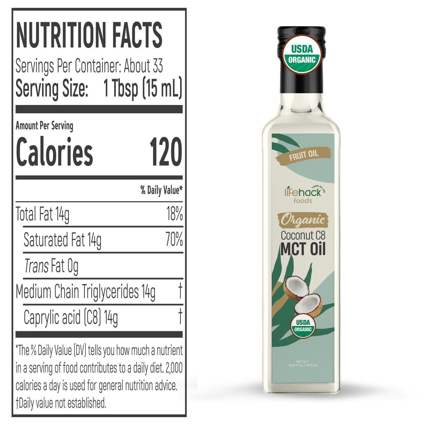 Organic Coconut C8 MCT Oil