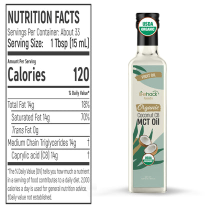 Organic Coconut C8 MCT Oil