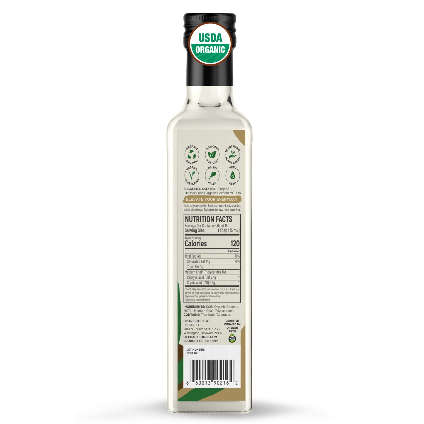 Organic Coconut C8 MCT Oil