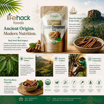 Organic Ceylon Cinnamon Sticks