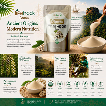 Organic White Pepper Ground